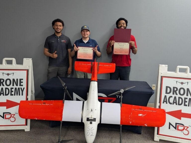 Graduates of an ND3 Drone 101 course